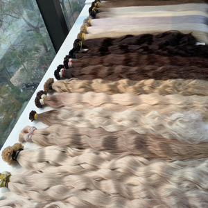 Extensions de cheveux vietnamiens Nasa Hair Andy 100% de haute qualité, pointes plates, super double drawn, fixation à la kératine, lot de 100g, toutes couleurs - Product Image 1