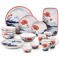 Collection de vaisselle en mélamine de couleur unie, empilable, pour buffet, restauration, maison, vente en gros, ensemble de vaisselle en mélamine