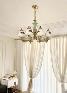 Assured Quality <b>Vintage</b> Bronze Chandelier With Floral Shades <b>Lighting</b> Fixture <b>Ceiling</b> Decorations - Product Image 6