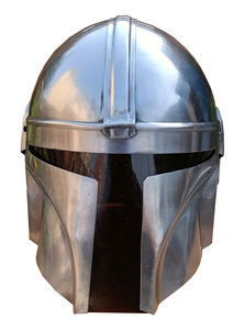 Casco Mandaloriano Hecho a Mano, Armadura de Caballero de Acero Suave con Acabado Plateado, para Reenactaciones Históricas, Fiestas de Halloween y Proveedor Mayorista - Product Image 3