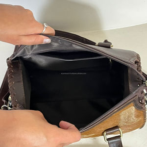 Nuevas Bolsas de Viaje Personalizadas de Cuero Vacuno con Pelo Real, Estilo Vaquero Occidental, Bolsos Cruzados de Tamaño Mediano - Product Image 6