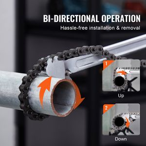 Chiave a Catena Reversibile CRV ad Alta Resistenza da 48 Pollici, Capacità di Diametro 13,4 Pollici, Utensile per Raccordi Tubi - Product Image 5