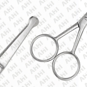 Ciseaux à poils de nez miniatures professionnels en acier inoxydable AHI personnalisés pour la coupe des sourcils et des poils de nez - Product Image 6