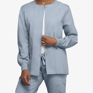 Blouse de laboratoire légère à col rond de haute qualité pour femmes, à manches longues, respirante et confortable, pour usage hospitalier - Vente en gros OEM - Product Image 5
