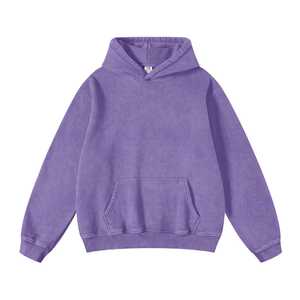 Women's Winter Custom Printed Pullover Hoodie <b>Purple</b> Fleece Sweatshirt with Kangaroo Pocket Casual Wear Daily Comfort Fit - Product Image 4