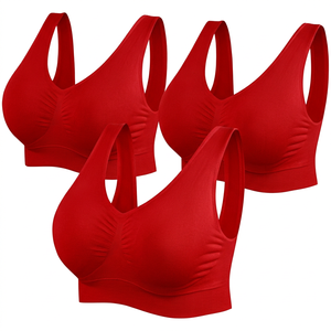 สปอร์ตบราสำหรับผู้หญิง รุ่น Racer back U-Neck Light Support Yoga Bra สีดำ สีขาว สีเทา แพ็ค 3 ชิ้น - Product Image 6