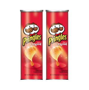 Papas Fritas Pringles al por Mayor, Sabores Surtidos: Crema Agria, Cebolla, BBQ, Queso Cheddar, Picante, 165g, 12 Latas por Caja - Product Image 1