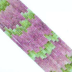 ลูกปัดพลอยทัวร์มาลีนธรรมชาติ ขนาด 4-5 มม. รูปทรงกลมเรียบ สีหลากหลาย ความยาว 14 นิ้ว น้ำหนักปรับแต่งได้ - Product Image 3