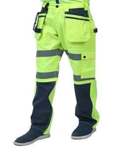 กางเกงทำงานสะท้อนแสงแบบยูนิเซ็กซ์ ชุดทำงานเพื่อความปลอดภัย ระบายอากาศได้ดี น้ำหนักเบา ทนทาน มองเห็นได้ชัดเจน - Product Image 1