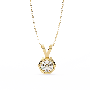 จี้เพชรทรงกลม 2 กะรัต 8 ขา ตัวเรือนทองคำแท้ 14K แบบมินิมอล ได้รับการรับรองจาก IGI เหมาะสำหรับเป็นของขวัญสำหรับผู้หญิงในงานปาร์ตี้ - Product Image 3