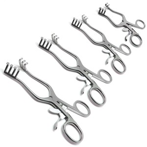 4 Pcs Weitlaner Retractors 4.5", 5.5", 6.5", 7" Blunt 3x4 Prongs Surgical Tools by Mahfooz Instruments - Product Image 1
