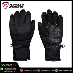Gants de ski d'hiver pour homme en cuir de chèvre imperméable, doublure fine, pour snowboard et temps froid, produit en promotion, noir, personnalisables - Product Image 2