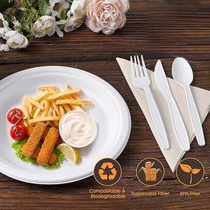 Cuchara de Papel Sostenible, Desechable, Ecológica, Libre de BPA, Biodegradable, Apta para Microondas, Proveedor de Cubiertos de 155 mm para Servicio de Alimentos - Product Image 4