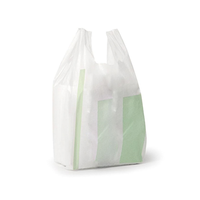 Sacs de courses en PE de qualité supérieure sur rouleau avec poignée thermoscellée à déchirement facile, impression sérigraphique, jetables