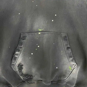 เสื้อฮู้ดดี้ผู้ชายทรงปกติแบบวินเทจฟอกสีสไตล์ดิสเทรส ผ้าฝ้าย 100% ระบายอากาศได้ดี เป็นมิตรกับสิ่งแวดล้อม เหมาะสำหรับฤดูหนาว - Product Image 2