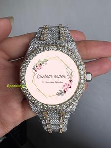 Montre automatique mécanique 41 mm avec diamants Moissanite pour hommes et femmes, style Iced Out D VVS, analogique, cadeau idéal pour les fans de Hip Hop et rappeurs - Product Image 3
