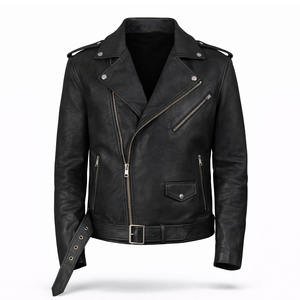 Chaqueta de Motociclista para Hombre SAAR INDUSTRIES, Negra, de Poliéster, Impermeable, Resistente al Viento, con Cuello Clásico Asimétrico - Product Image 1