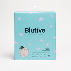 Nouvelle arrivée, litière pour chat en bentonite naturelle, sans plastique et recyclable, parfum frais longue durée, agglomérante, 6L, en vente - Product Image 1