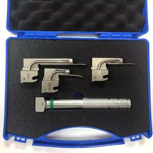 Laryngoscope Macintosh en acier chromé |   Ensemble de laryngoscopes pédiatriques et adultes à fibres optiques |   Manche à 7 lames SurgiRight CE - Product Image 6