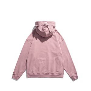 เสื้อฮู้ดดี้สีชมพูพาสเทลน่ารัก ลายหูแมว ผ้าฟลีซหนานุ่ม ทรงหลวมไหล่ตก สวมใส่สบาย ขายส่ง - Product Image 4
