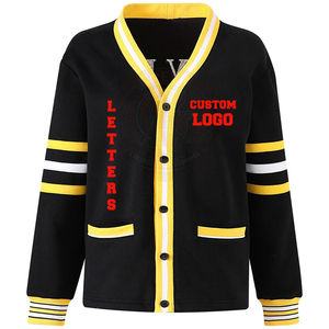 Custom Sorority Fraternity black <b>Cardigan</b> <b>Sweater</b> 100% cotton fleece Embroidered Greek Letter College University winter <b>cardigan</b> - Product Image 1