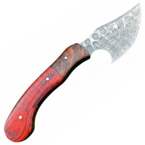 Couteau de survie pour le camping en plein air avec manche en bois de santal, lame en acier Damas durable multi-usages, couteau à lame fixe pour le camping en plein air - Product Image 3