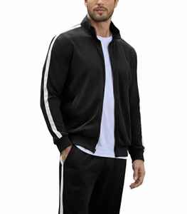 Ensemble de survêtement en polaire premium à fermeture éclair - Vêtements de sport ajustés - Veste et pantalon confortables pour un usage quotidien - Élégant - Product Image 1