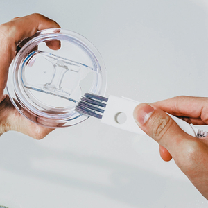 3-in-1 Multi-Purpose Tiny Silicone Cup <b>Cleaner</b> Nylon Lid Gap Cleaning Brush for Home Kitchen 3-in-1 Cup Cleaning Tool - Product Image 3