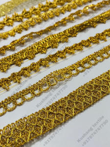 Cinta de encaje de poliéster 100% con lentejuelas pequeñas de 1 cm, estilo empresarial, para costura, 13 m, para disfraces, venta al por mayor - Product Image 2