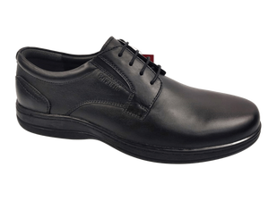 Zapatos Oxford de Vestir para Hombre, Negros, de Piel Nappa, con Cordones, Punta Redonda, para Oficina y Carrera Profesional, Color Sólido, Suela de TPR, para Todas las Temporadas - Product Image 1