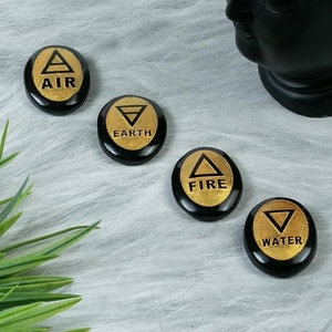 Wholesale New Design Oval <b>Crystal</b> Element Black Tourmaline with Love Mascot Theme Unique Engraved Symbol Other <b>Crystal</b> Crafts - Product Image 4