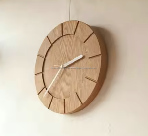 Reloj de Pared de Madera de Diseño Artesanal, Estilo Tradicional, Hecho a Mano, Reloj de Pared de Madera de la India - Product Image 3