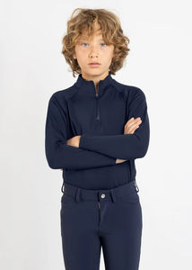 T-shirt de base pour l'équitation pour enfants, best-seller, tissu extensible doux, vêtements d'entraînement respirants et confortables, sous-vêtement d'équitation - Product Image 4