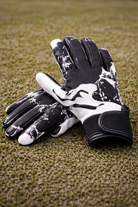 ถุงมือรับบอลอเมริกันฟุตบอลแบบมีปุ่มกันลื่นสำหรับฝึกซ้อมทีม ผลิตโดยโรงงาน OEM รับผลิตโลโก้ตามสั่ง - Product Image 2