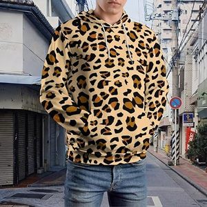 Nouveau sweat-shirt à capuche personnalisé pour homme, imprimé léopard, coupe classique, décontracté, tricoté, pour l'automne, sweat-shirt imprimé personnalisé pour homme - Product Image 3