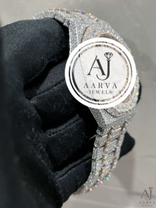 AARVA JEWELS นาฬิกาสแตนเลสสตีลหรูหรา 41 มม. แบบกลม อนาล็อก ควอตซ์ กันน้ำ 10 บาร์ ผู้ชายผู้หญิงแฟชั่น - Product Image 2