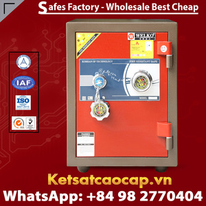 Caja fuerte Empresa Fabricantes Proveedores-Mini Cajas fuertes WELKO S500 KC Marrón Rojo - Product Image 2