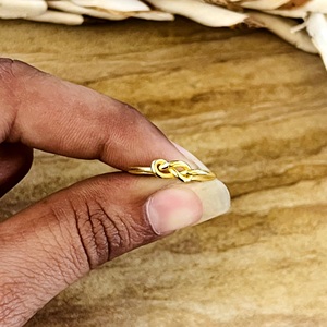 High Demand Trendy Design Minimalist Knot <b>Ring</b> Boho Brass <b>Rings</b> Women 18k Gold Plated <b>Dainty</b> Geometric <b>Ring</b> Wholesale/OEM/ODM - Product Image 4
