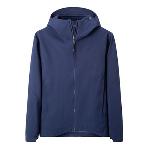 Unisex 2025 chaqueta informal otoño fino transpirable suave Shell con capucha impermeable a prueba de viento forro de nailon decorado patrón único - Product Image 1