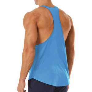 <b>Men</b> <b>Black</b> Solid Color Tank Top O-Neck Knitted Breathable Casual Fit Workout Wear - Product Image 2