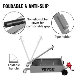 Bac de vidange d'huile pliable à profil bas de 15 gallons grande capacité avec pompe manuelle – Outil de réparation automobile pour vidange d'huile - Product Image 6