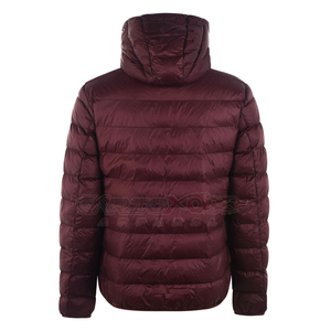 <b>Men</b> <b>Hooded</b> Down Puffer Jacket Solid Color Windproof Winter <b>Coat</b> Oem Private Label - Product Image 6