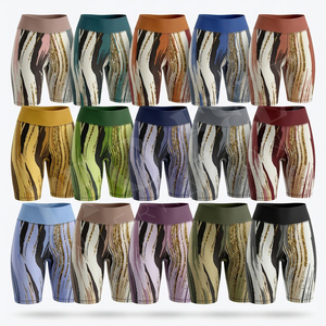 Pantalones Cortos Deportivos de Poliéster Elásticos y Cómodos para Mujer, Cintura Alta, Sublimación Personalizada - Product Image 1