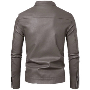 Fashionable Casual Leather <b>Jacket</b> for Men's <b>Winter</b> Wear with Good Quality Material OEM Custom Service - Product Image 2