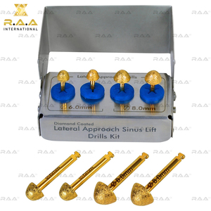 Kit de forets pour abordage latérale dentaire et lifting sinusal, comprenant quatre fraises diamantées de qualité supérieure R.A.A.INTERNATIONAL - Product Image 2