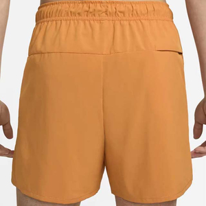 กางเกงขาสั้นชายสีส้ม เอวกลาง มีเชือกผูก แห้งเร็ว สีพื้น ชุดว่ายน้ำลำลอง - Product Image 2