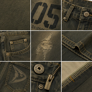 Washed Olive Denim Jorts Men Baggy Y2K Streetwear <b>Shorts</b> with Distressed Finish & Utility Loop Low MOQ Wholesale - Product Image 5