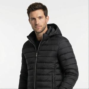 Veste matelassée pour hommes avec logo personnalisé des plus tendances du service OEM grande taille de haute qualité pour l'hiver à l'extérieur avec col montant pour hommes - Product Image 1