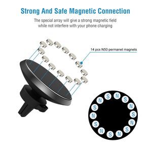 Caricabatterie Wireless Qi per Auto con Base di Ricarica da 5W e Supporto Magnetico per Telefono da Bocchetta dell'Aria - Categoria Prodotto: Supporto per Auto - Product Image 4