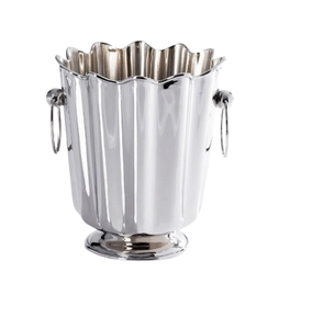 Glossy Silver Finished Stainless Steel <b>Ice</b> Bucket Barware Supplies Beverage <b>Cooler</b> Party Service Portable Sustainable - Product Image 3